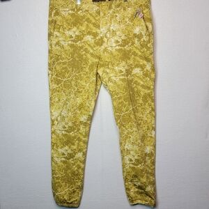 AKOO Stylish Yellow Patterned Men's Pants SIZE 40